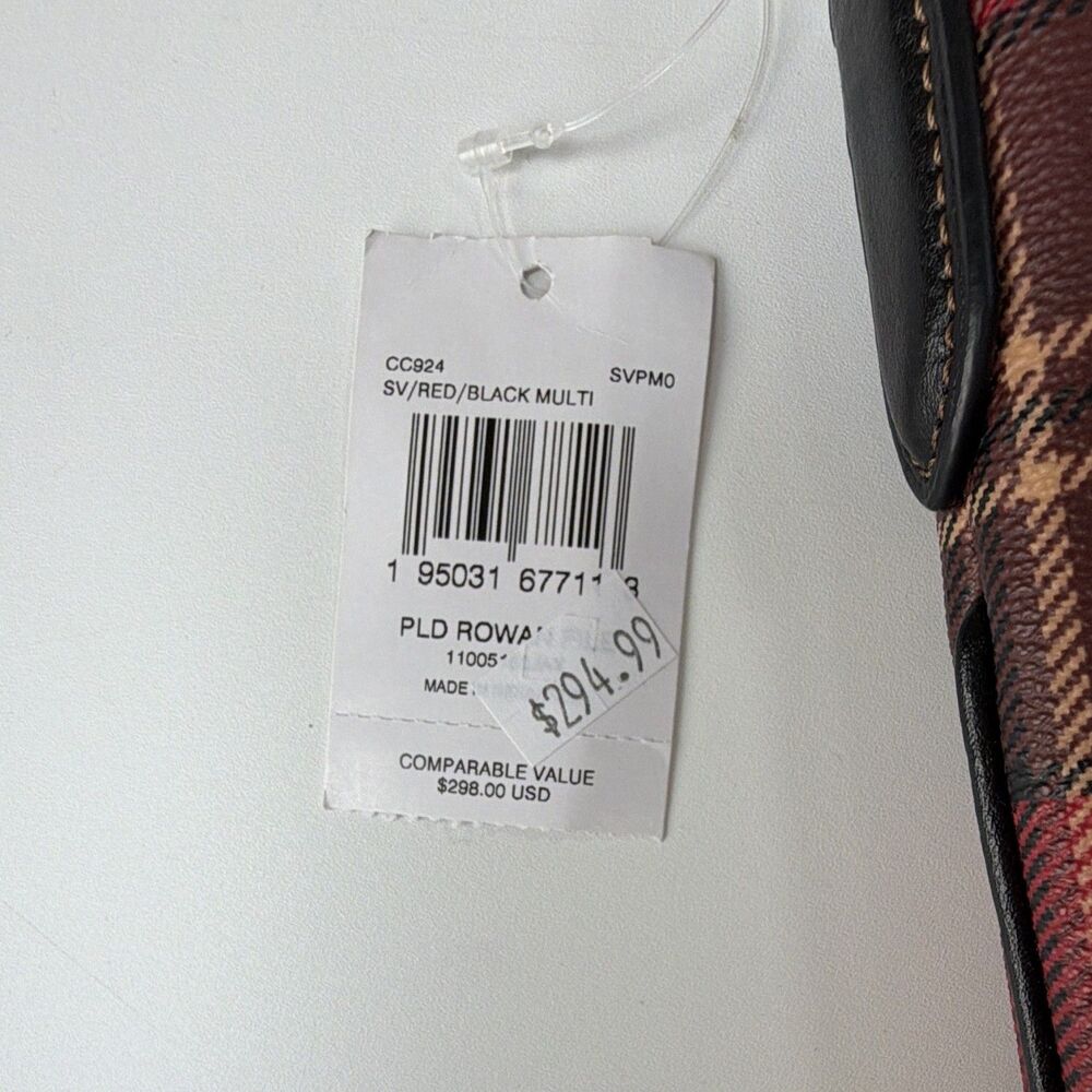 NWT Coach Rowan File Bag With Tartan Plaid Print CC924 Shoulder Women's Purse - Picture 5 of 9